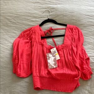 Elegant Red Women's Top